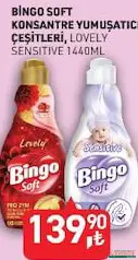 BİNGO SOFT KONSANTRE YUMUŞATICI ÇEŞİTLERİ 1440 ML fiyat ve kampanya bilgisi